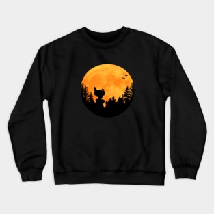 Romantic turkey with bat at night in the moonlight Crewneck Sweatshirt